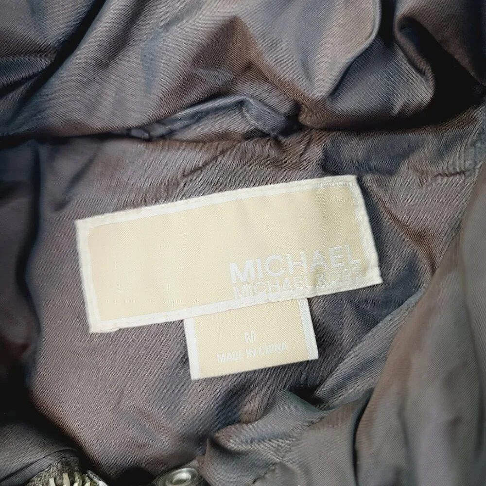 Michael Kors Women's Brown Long Sleeve Quilted‎ Insulated Puffer Jacket Size M